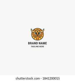 Owl logo and icon concept. Logo available in vector. Line art style.