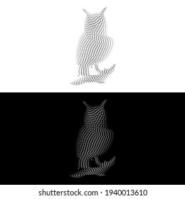 Owl logo and icon concept. The logo is available in a vector line style.