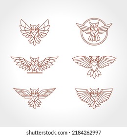Owl logo and icon concept. Logo available in vector template