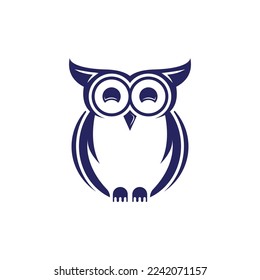 Owl logo icon design animal and simple business abstract vector