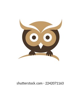 Owl logo icon design animal and simple business abstract vector