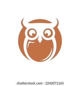 Owl logo icon design animal and simple business abstract vector