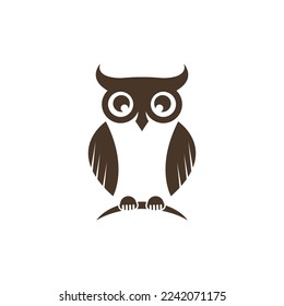 Owl logo icon design animal and simple business abstract vector