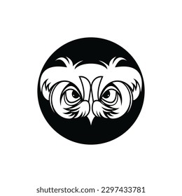 Owl logo icon design animal and simple business abstract vector