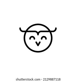 Concepto de diseño de logotipo o icono de búho. Ilustración de vectores