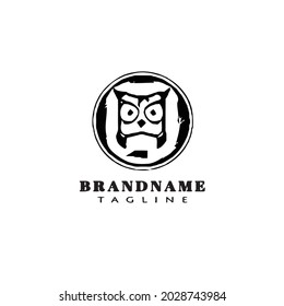 owl logo icon design template modern black vector illustration