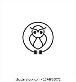owl logo icon design vector illustration