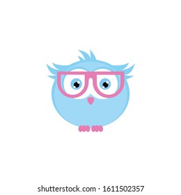 Owl Logo Icon Education Design . Owl Geek Logo Template Illustration Design.