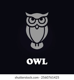 Owl Logo. Owl Icon. Geometric Owl Logo or Icon on White Background

