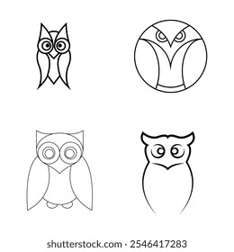 owl logo icon illustration design
