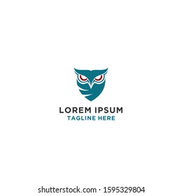 Owl logo icon shield wing creative logo vector template