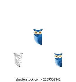 Owl Logo icon shield wing creative Modern Design