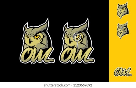owl logo icon vector