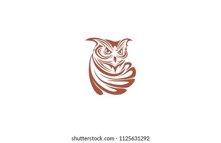 owl logo icon vector