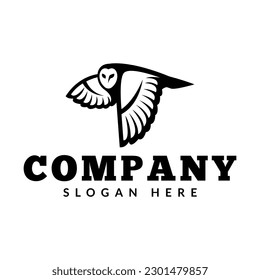 owl logo icon vector illustration