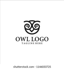 owl logo icon vector template