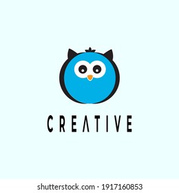 owl logo illustration. owl logo with colorful style logo design.