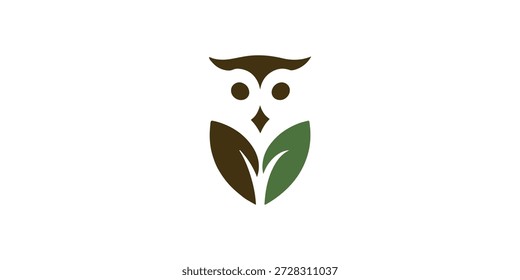 Eule-Logo. Eule mit Logo, Vektorgrafik.
