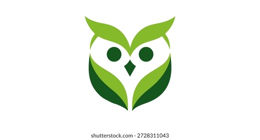 Eule-Logo. Eule mit Logo, Vektorgrafik.