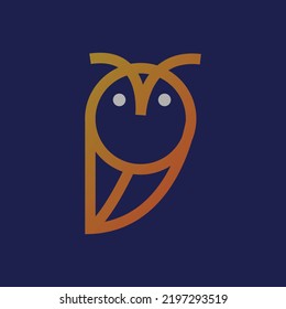owl logo, owl line art
