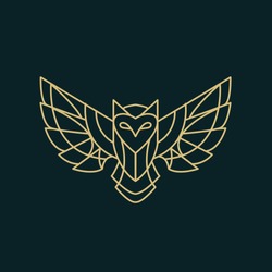 Owl Logo Of Lines