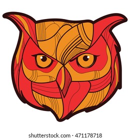 owl logo mascot icon vector