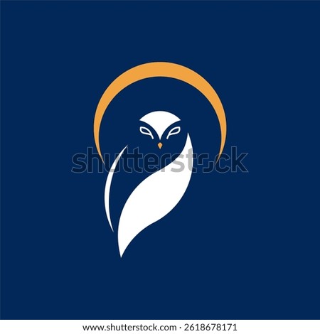 Owl logo with the moon behind