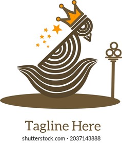 El logo de la lechuza reina está anidando.
