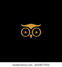 Logotipo da coruja. Logotipo imobiliário da coruja. Propriedade Coruja