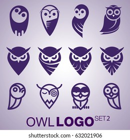 owl logo set 2