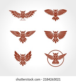 Logo-Designvorlage für Eule