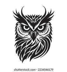 owl logo set. Owl logo vector silhouette