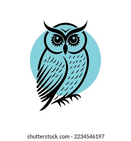 Logo-Set für Eule. Eule-Logo, Vektorsilhouette