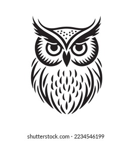 conjunto de logotipos de búho. Silueta vectorial del logotipo de búho