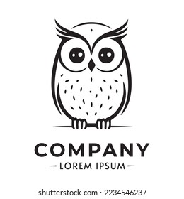 owl logo set. Owl logo vector silhouette