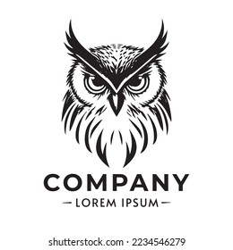 owl logo set. Owl logo vector silhouette