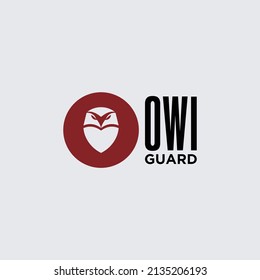 owl logo with shield graphic concept and abstract design for security identity