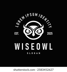 owl logo silhouette symbol design simple illustration night animal temple symbol