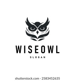 owl logo silhouette symbol design simple illustration night animal temple symbol