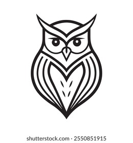 Owl logo silhouette vector design. owl logo, icon.