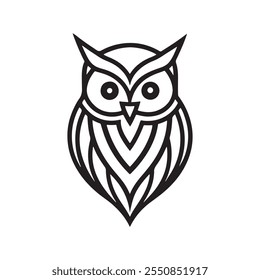 Owl logo silhouette vector design. owl logo, icon.