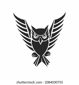 Eule-Logo einfach sauber und elegant