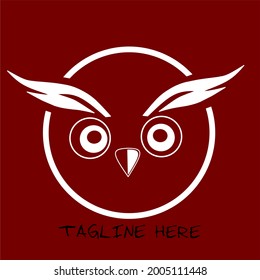 Eule Logo mit einfachem Design. Ideal für Produktlogos.