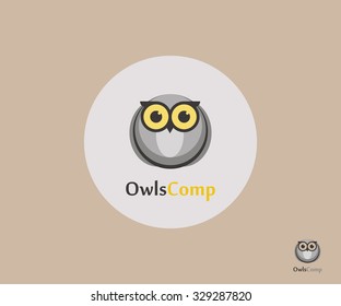 Owl Logo. Owl Logo sing, Owl Logo vector concept. Owl Logo for learning ,education. Owl Logo isolated vector concept . Owl Logo Owl Logo emblem in geometric hipster style. Owl Logo - stock vector.