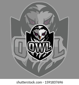 Owl Logo Sticker Mascot Logo Esport Gaming Design