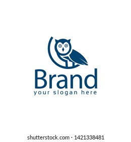 Owl logo stock. logo vector illustration	