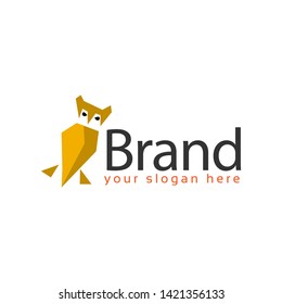 Owl logo stock. logo vector illustration	