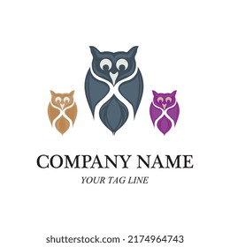 owl logo and symbol vector icon image