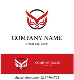 imagen del icono del símbolo vectorial y del logotipo de búho