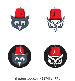 owl logo and symbol vector icon image
